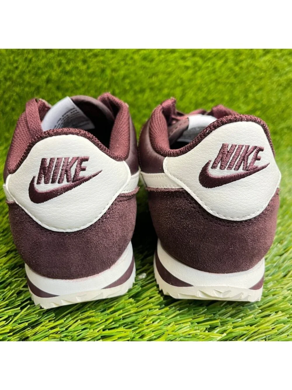 Nike Cortez Textile Womens Size 8 Burgundy Athletic Lifestyle Shoes Sneakers